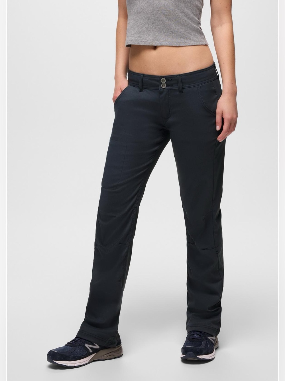 Prana Halle Low Rise Bootcut Pant Stormy Night Roll Up Stretch Water Repellant